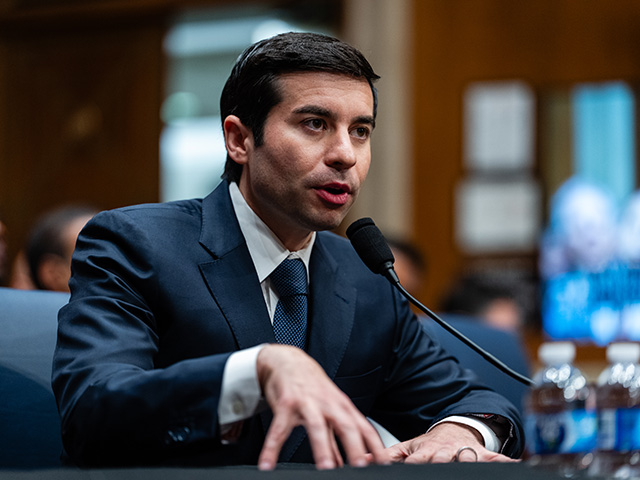 Keith Sonderling, acting U.S. Secretary of Labor, speaks at his confirmation hearing in front of the Senate Health, Education, Labor and Pensions Committee on Capitol Hill on July 16, 2026 in Washington, DC. Sonderling has been acting Secretary of Labor since April 20, 2026 after Lori Chavez-DeRemer resigned. (Photo by Eric Lee/Getty Images)
