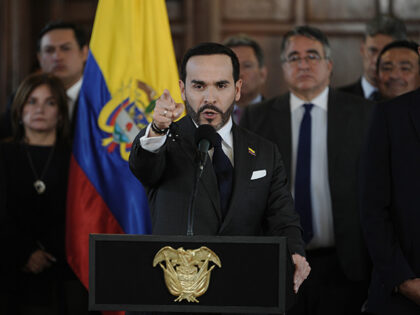 Abelardo de la Espriella, Colombia's president, speaks during a press conference at t