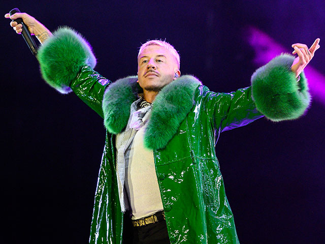 US rapper, singer, dancer and DJ, Benjamin Haggerty, known as Macklemore, performs at the Goldencoast Rap Festival in Corcelles-les-Monts, near Dijon, central-eastern France, on August 30, 2026. (Photo by ARNAUD FINISTRE / AFP via Getty Images)