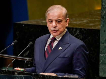 Shehbaz Sharif, Pakistan's prime minister, during the United Nations General Assembly (UNG