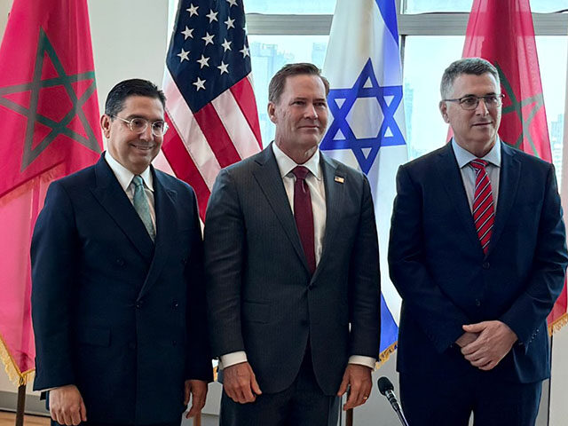 HSXsg19XQAAxZvQ Israeli Foreign Minister Gideon Sa’ar and Moroccan Foreign Minister Nasser Bourita reach