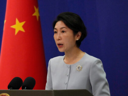 Chinese Foreign Ministry spokesperson Mao Ning speaks during a press conference at the Min