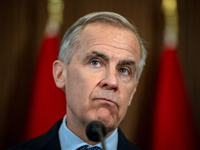 Canadian Prime Minister Mark Carney speaks during a press conference at the West Block on