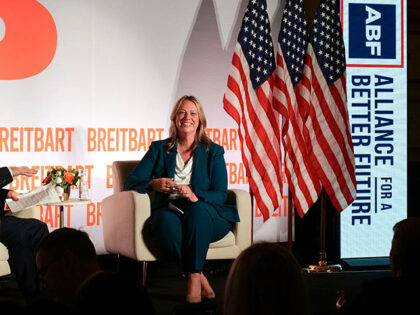 Alliance for a Better Future CEO Janet Kelly speaks during the Breitbart News “State of