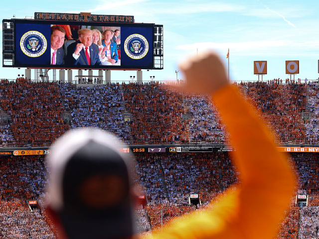 VIDEO: President Trump Cheered After Being Introduced at Tennessee-Texas Game on Saturday