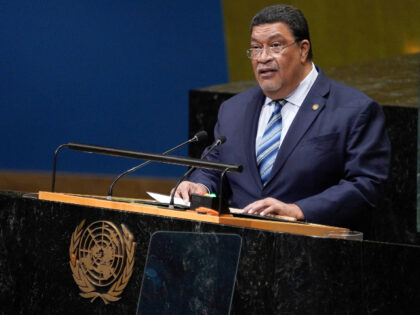 Valdrack Ludwing Jaentschke Whitaker, Nicaragua's foreign minister, during the United