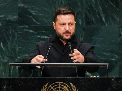 Ukraine's President Volodymyr Zelenskyy speaks during the 81st session of the United