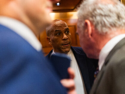 WASHINGTON, DC - JULY 21: Sen. Cory Booker (D-NJ) enters an elevator in the basement of th