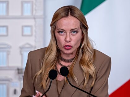 ROME, ITALY - SEPTEMBER 7: Italian Prime Minister Giorgia Meloni and Belgian Prime Ministe