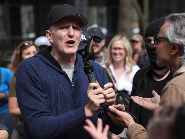 NEW YORK, NEW YORK - APRIL 04: Actor and comedian Michael Rapaport argues with people outs