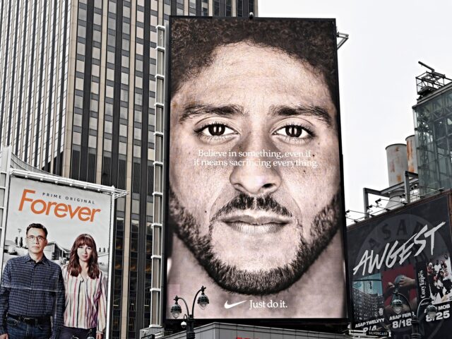 nike crashes A Nike Ad featuring American football quarterback Colin Kaepernick is on diplay September