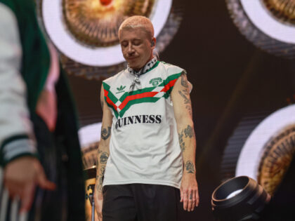 CORK, IRELAND - JUNE 05: Macklemore performs at Virgin Media Park on June 05, 2025 in Cork