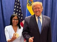 Delcy Rodríguez was pictured alongside the US president on the sidelines of the summit in New York