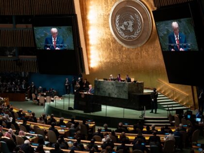 President Donald Trump delivers remarks to the 80th session of the United Nations General