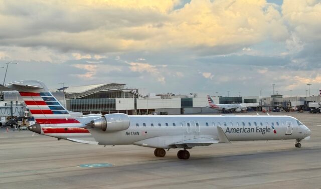 Thousands of Canadian Bombardier aircraft, like this CRJ-900 in the American Eagle fleet,
