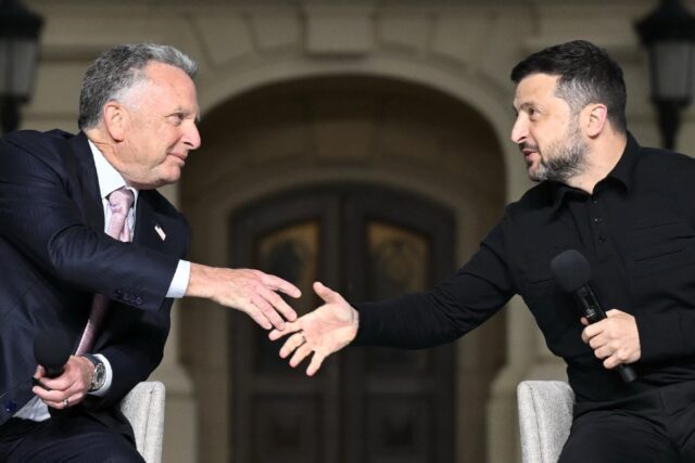 Ukraine's President Volodymyr Zelensky met with US Special Envoy Steve Witkoff for ta
