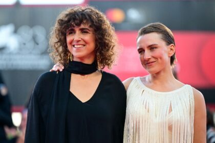 'Unknown Woman' director May El-Toukhy with the star of her film, actress Mathil