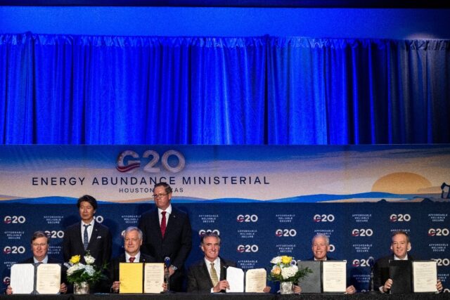 US leaders at the G20 meeting of energy ministers in Houston touted American power and avo