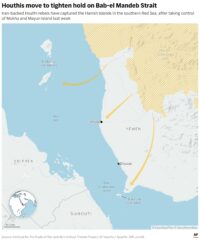 Houthis seize 2 strategic Red Sea islands, and other Mideast developments