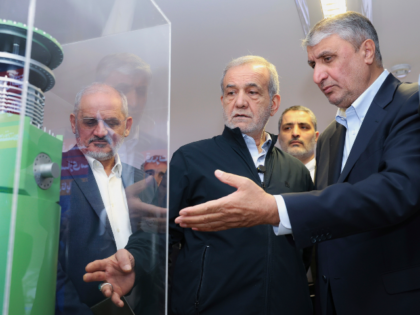 FILE - In this photo released by the Iranian Presidency Office, President Masoud Pezeshkia