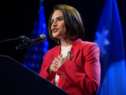 Minnesota Lt. Gov. Peggy Flanagan, a Democratic candidate for U.S. Senate, speaks to suppo