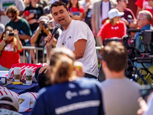 Charlie Kirk speaking before his assassination
