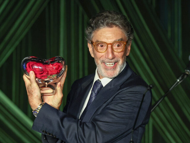 Chuck Lorre Chuck Lorre accepts an award onstage during Project Angel Food's Angel Awards 2026 at
