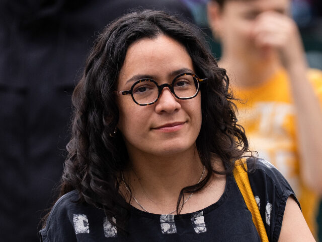 Claire Valdez State Representative Claire Valdez, a Democrat from New York and US House candidate, arriv
