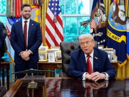 Scott Bessent, US treasury secretary, from left, US Vice President JD Vance, and President