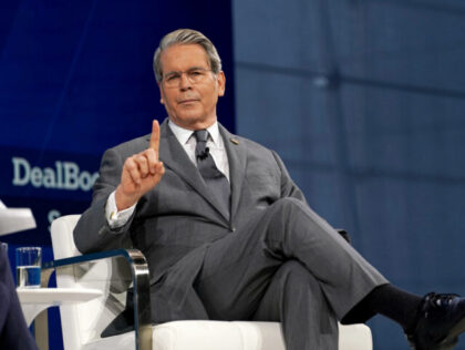 NEW YORK, NEW YORK - DECEMBER 03: U.S. Treasury Secretary Scott Bessent speaks onstage dur