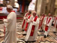 Watch: Italian Priest Raises Middle Finger at Masked Rioters After They Chase Tourists into His Chu