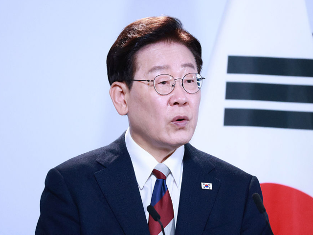 MEXICO CITY, MEXICO - SEPTEMBER 24: President of South Korea Lee Jae Myung speaks during a