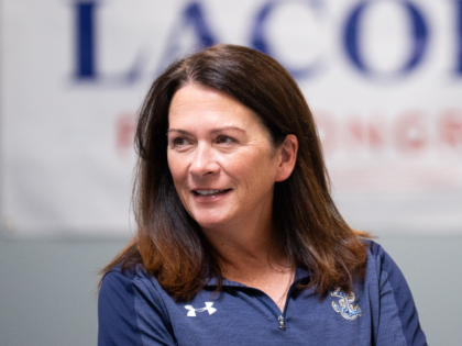 UNITED STATES - SEPTEMBER 26: Democratic candidate for Congress Nancy Lacore speaks to cam