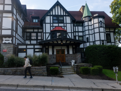 ITHACA, NEW YORK - SEPTEMBER 30: The fraternity house at the center of a rape allegation s