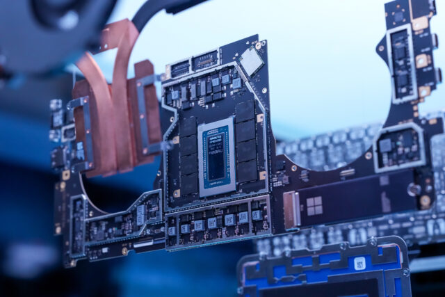 An Nvidia RTX Spark chip during an event in San Francisco, California, US, on Wednesday, O
