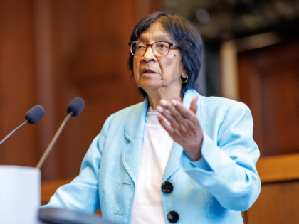 09 October 2026, Bavaria, Nuremberg: South African lawyer Navanethem "Navi" Pillay speaks