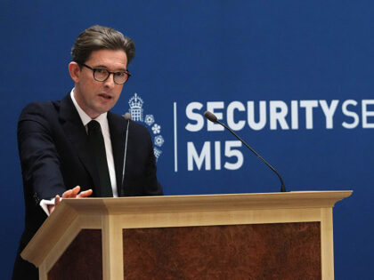 LONDON, ENGLAND - OCTOBER 13: Director General of MI5, Sir Ken McCallum speaks at Thames H
