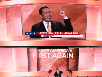 Senator Ralph Alvarado Jr., a Republican from Kentucky, speaks during the Republican Natio