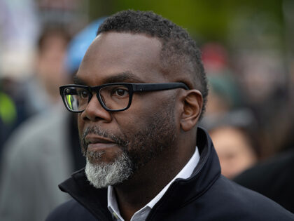 Mayor Brandon Johnson participates in a May Day march on May 01, 2026 in Chicago, Illinois