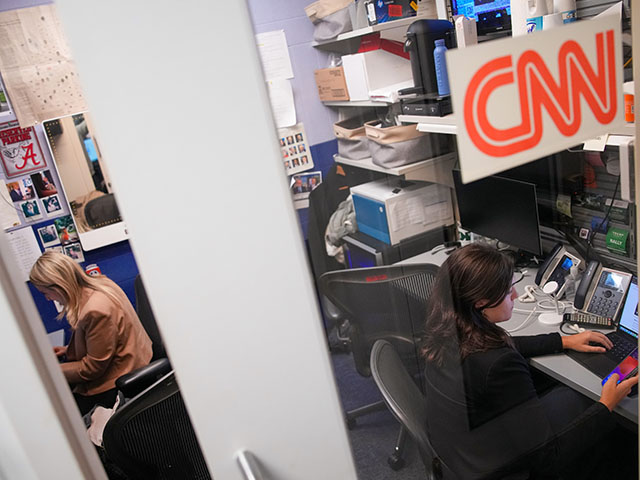 CNN senior reporter Betsy Klein (L) works in the CNN office after being allowed back on to the grounds of the White House on September 24, 2026 in Washington, DC. A federal judge ordered the White House to “immediately return, reinstate, and restore” the credentials held by employees of CNN, MS NOW and Politico after President Donald Trump banned the news organizations last week. (Photo by Andrew Harnik/Getty Images)