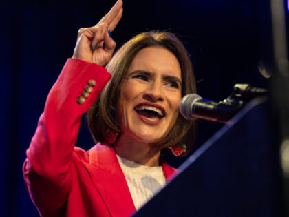 Lt. Governor Peggy Flanagan speaks to supporters during a primary election night party for