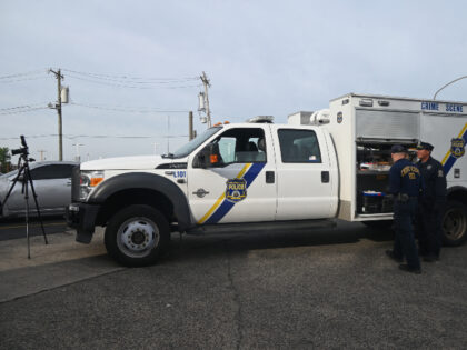 A Philadelphia Police vehicle is seen at the scene of a fatal shooting in the 6400 block o