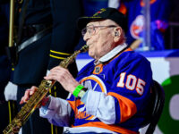 105-Year-Old WWII Vet Performs National Anthem on Saxophone at Islanders Game