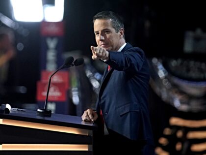Bernie Moreno, US Republican Senate candidate for Ohio, speaks during the Republican Natio