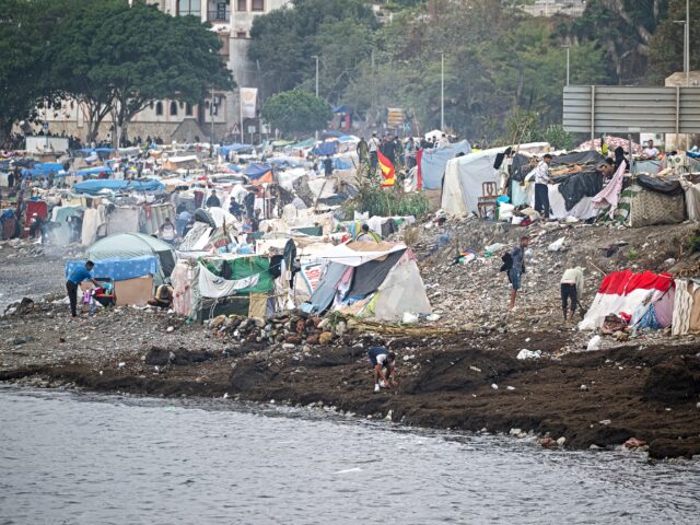 ceuta CEUTA, SPAIN - SEPTEMBER 28: Migrants remain in the makeshift settlements on El Trampolin