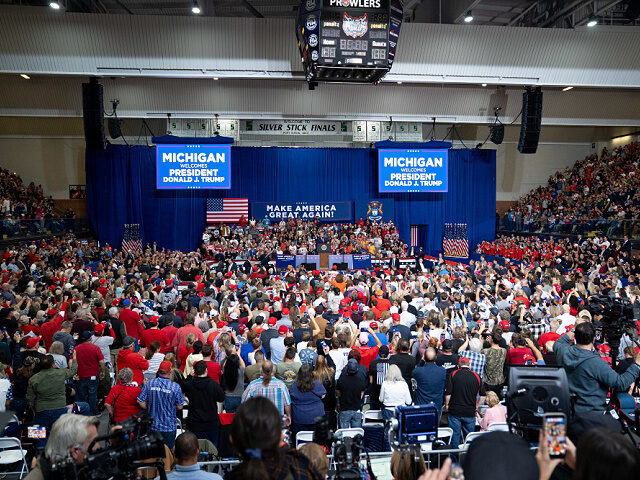 ‘We Love Him Because He Loves Us’: Crowds Pack Trump Rally in Michigan
