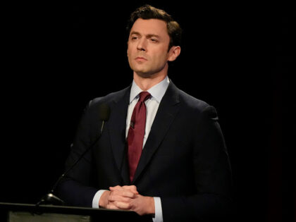 U.S. Sen. Jon Ossoff, D-Ga., speaks to the panal during an Atlanta Press Club general elec