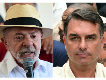 This combination of pictures created on October 4, 2026, shows Brazil's President and re-e