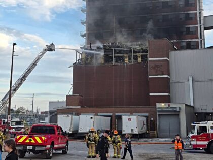 It was unclear what caused the explosion or how much damage the fire caused. (Facebook/Ced