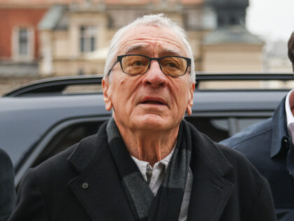 Robert De Niro during a short visit at the Main Square in Krakow, Poland on November 9, 20